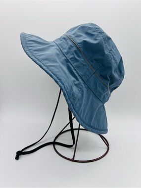Sunday Afternoons Blue Women's Bucket Sun Hat with Chin Cord Size Medium